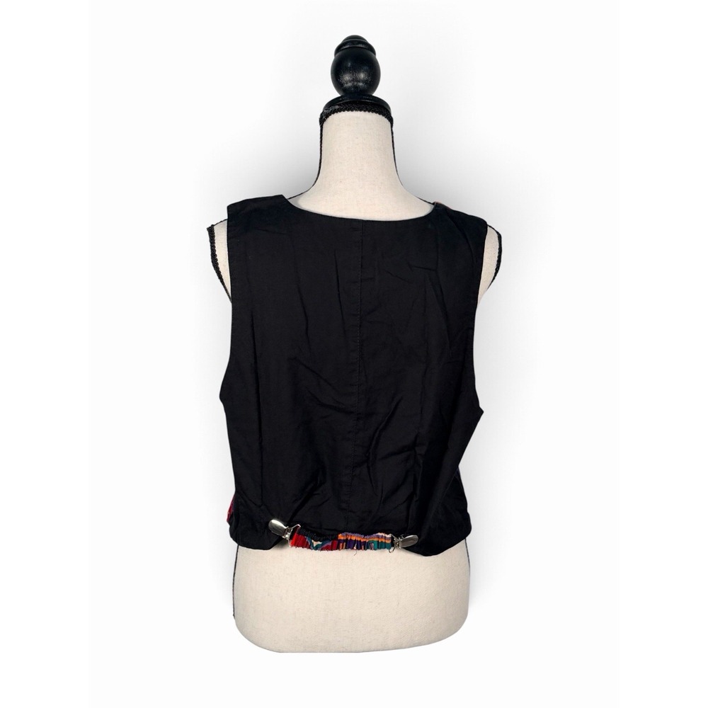 Vintage Desert West Sherry Holt Southwestern Vest M/L Western Boho USA Cotton - Picture 3 of 7